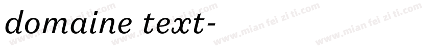 domaine text字体转换